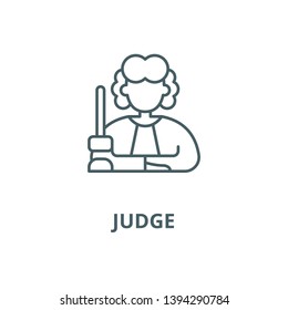 Judge vector line icon, linear concept, outline sign, symbol