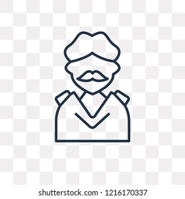 Judge vector outline icon isolated on transparent background, high quality linear Judge transparency concept can be used web and mobile