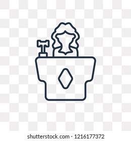 Judge vector outline icon isolated on transparent background, high quality linear Judge transparency concept can be used web and mobile