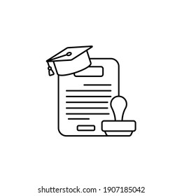Judge vector outline icon style illustration. EPS 10 file