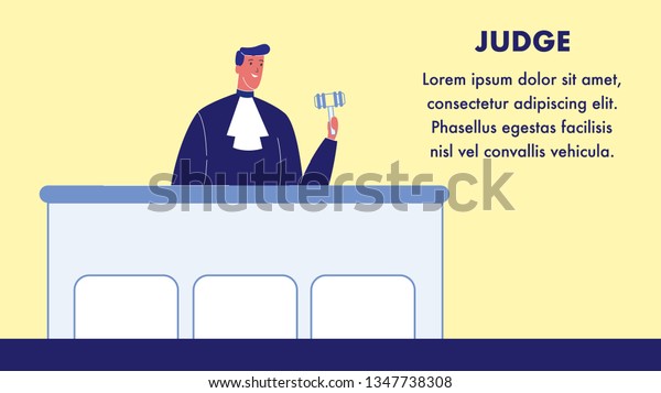 Judge Vector Web Banner Template Text Stock Vector Royalty Free