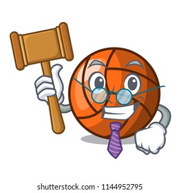 Judge volleyball mascot cartoon style