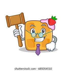 Judge waffle character cartoon design