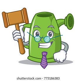 Judge watering can character cartoon