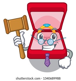 Judge wedding ring box in character bag