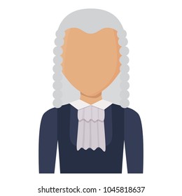 Judge with wig icon