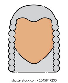 Judge with wig icon
