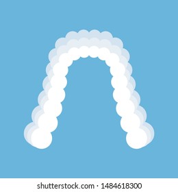 Judge Wig Isolated. White Hair Curls. Vector Illustration