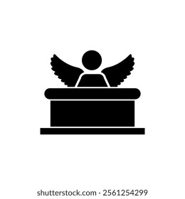 Judge and wings icon logo. Court icon. lawyer and justice icon logo vector.