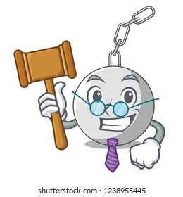 Judge wrecking ball attached character on hitting