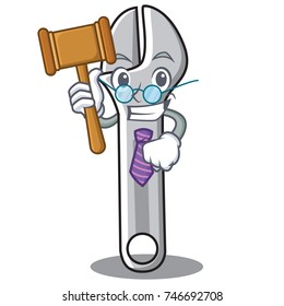 Judge wrench character cartoon style