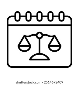 Judgement Day icon line vector illustration