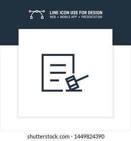 judgement decision document icon design vector illustration