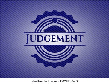 Judgement emblem with jean texture
