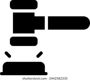 ilustración vectorial de icono de glifo de juicio