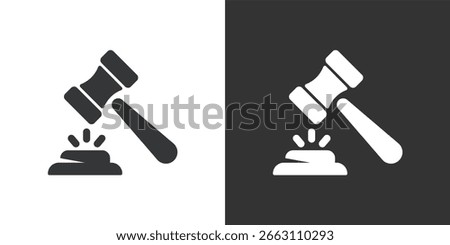 Judgement icon. Solid glyph series icon