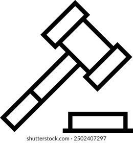 judgement icon. Thin linear style design isolated on white background