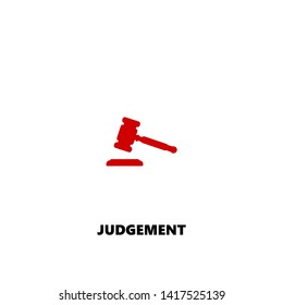 judgement icon. judgement vector design. sign design. red color