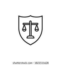 judgement icon vector line style design. isolated on white background