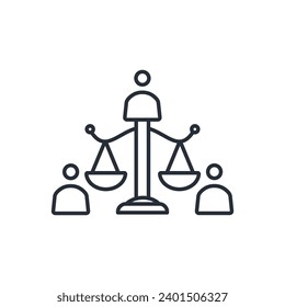 Richtersymbol. vector.Editable stroke.linear style sign for use web design,logo.Symbol illustration.