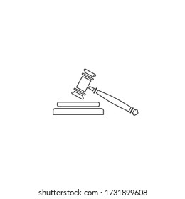 Judgement Justice black line icon in trendy flat style