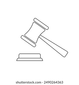 Judgement  Justice icon in trendy flat style. Vector Illustration