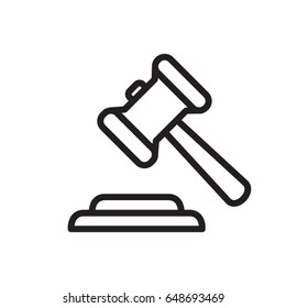 Judgement line flat vector icon for mobile application, button and website design. Illustration isolated on white background. EPS 10 design, logo, app, infographic.