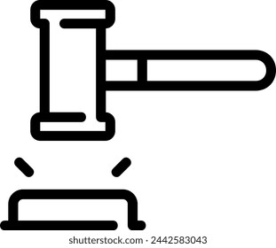 vector de ilustración de icono de línea de juicio