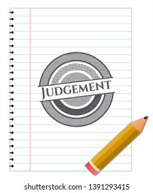 Judgement pencil effect. Vector Illustration. Detailed.
