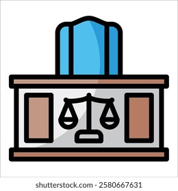 Judge'S Chair Icon Element For Design