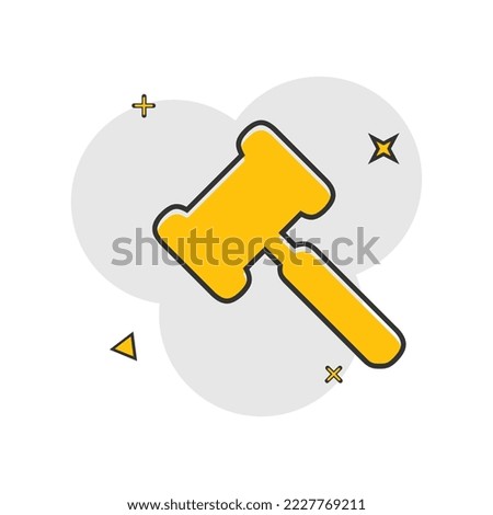 judge's gavel or auction logo vector