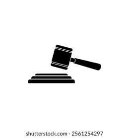 Judge's Gavel icon logo vector. Court icon. lawyer and justice icon logo vector.