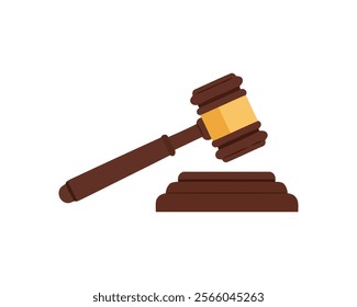 Judge's Gavel and Sound Block Icon