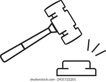 judge's gavel vector design. regulatory vector design