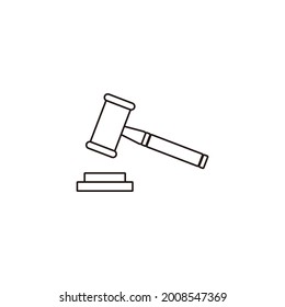 judge's hammer or decision hammer icon ,judge hammer icon symbol vector illustration