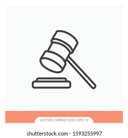 Judge's hammer Icon Vector Illustration