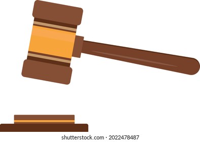 Judges martillo, ilustración, vector sobre fondo blanco.