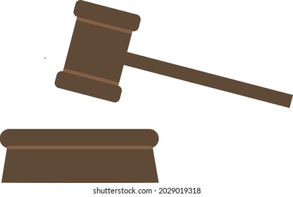 Judge's small ceremonial gavel, brown