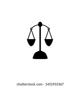 Judgment balance icon. Scale sign