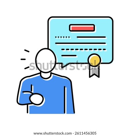 judgment expert color icon vector. judgment expert sign. isolated symbol illustration