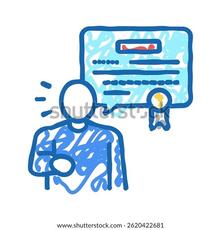 judgment expert doodle icon sketch vector. judgment expert sign. isolated symbol illustration