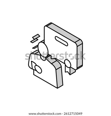 judgment expert isometric icon vector. judgment expert sign. isolated symbol illustration