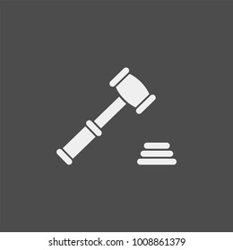 Judgment flat vector icon. Courtroom flat vector icon. Tribunal flat vector icon