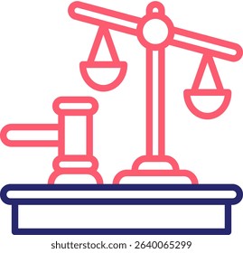 Judgment Icon Color Vector Illustration