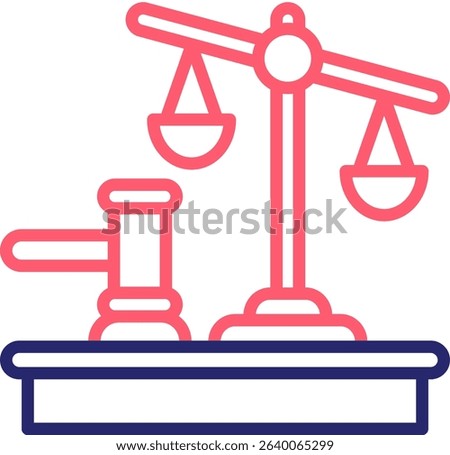 Judgment Icon Color Vector Illustration
