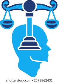 Judgment Icon - Dual Tone Style - Critical Thinking Theme