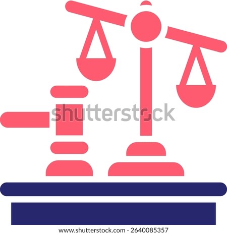 Judgment Icon Fill Vector Illustration