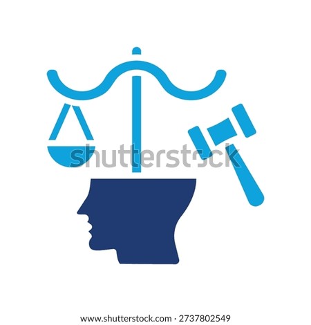 Judgment Icon Glyph Color Vector Illustration