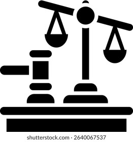 Judgment Icon Glyph Vector Illustration