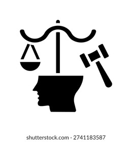 Judgment Icon Glyph Vector Illustration